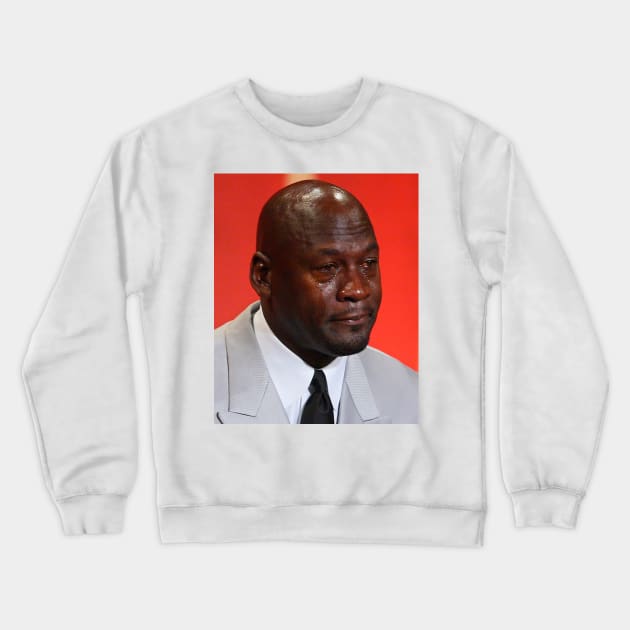 Crying Jordan Crewneck Sweatshirt by FlashmanBiscuit